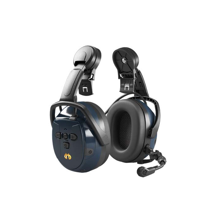 Bluetooth noise-cancelling headset with active noise reduction system – Helmet mount